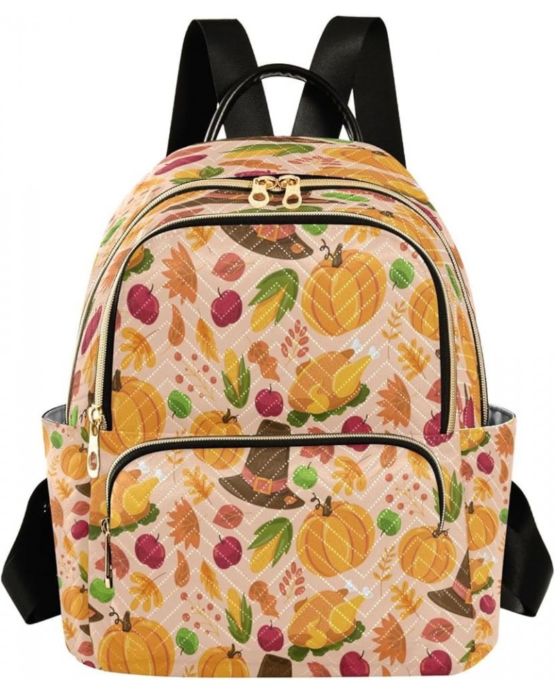 Fall Halloween Thanksgiving Day Women Backpack Purse Ladies Fashion Shoulder Bag Daypack Travel Bag 7.5L Small $13.33 Backpacks