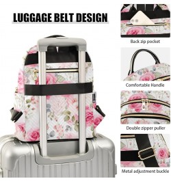 Pink Rose Flower Backpack Purse for Women Small Travel Bag Fashion Daypack M 202a3632 S(10.23"x5.11"x12.59") 202a3632 $23.36 ...