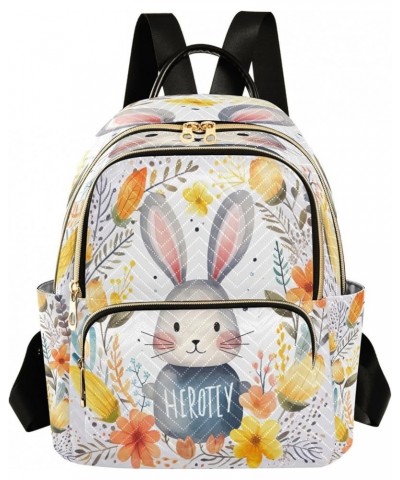 Cartoon Cute Bunny Quilted Backpack for Women Purse Shoulder Bag Travel Bags for Daily Work Nurse M Medium $16.11 Backpacks