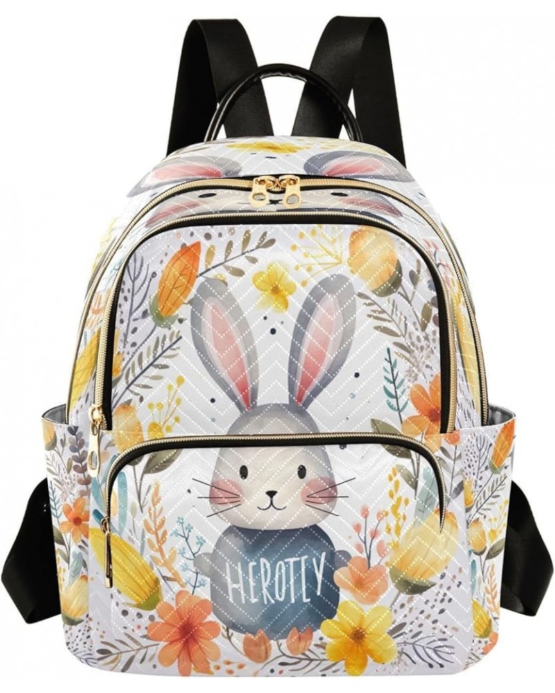 Cartoon Cute Bunny Quilted Backpack for Women Purse Shoulder Bag Travel Bags for Daily Work Nurse M Medium $16.11 Backpacks