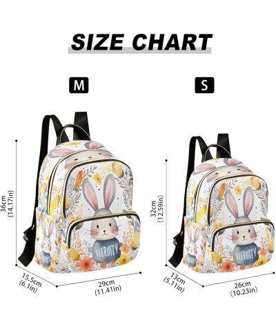 Cartoon Cute Bunny Quilted Backpack for Women Purse Shoulder Bag Travel Bags for Daily Work Nurse M Medium $16.11 Backpacks