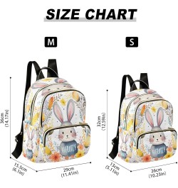 Cartoon Cute Bunny Quilted Backpack for Women Purse Shoulder Bag Travel Bags for Daily Work Nurse M Medium $16.11 Backpacks