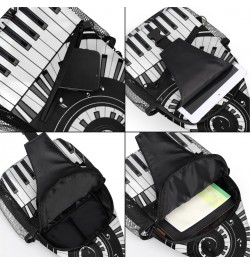 Piano Keys Music Notes Sling Crossbody Bag for Women Men, Sling Backpack Travel Hiking Casual Daypack Chest Bag Purse Shoulde...