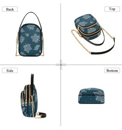 Frozen Leaves Design Crossbody Bags Shoulder Bag for Women Stylish Ladies Messenger Bags Cell Phone Purse and Handbags Wallet...