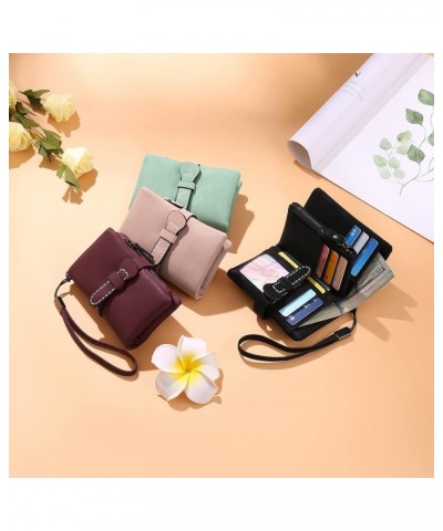 Wallets for Women Leather Trifold Ladies Clutch Card Holder Coin Purse Handbag Wallet with Zipper Pocket Type 2 Light Green $...