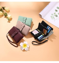 Wallets for Women Leather Trifold Ladies Clutch Card Holder Coin Purse Handbag Wallet with Zipper Pocket Type 2 Light Green $...