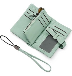 Wallets for Women Leather Trifold Ladies Clutch Card Holder Coin Purse Handbag Wallet with Zipper Pocket Type 2 Light Green $...