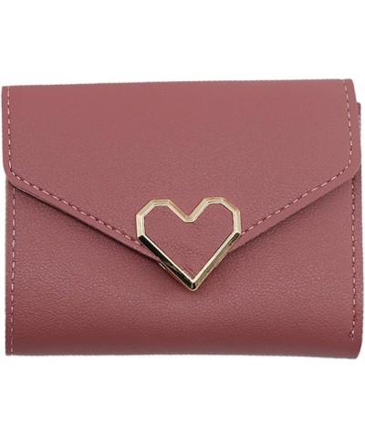 Small Wallets for Women, Coin Purse Button Closure Multifunction Pocket Three Folds Faux Leather Female Coins Clutch Bag Wome...