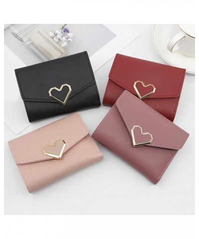 Small Wallets for Women, Coin Purse Button Closure Multifunction Pocket Three Folds Faux Leather Female Coins Clutch Bag Wome...