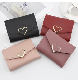 Small Wallets for Women, Coin Purse Button Closure Multifunction Pocket Three Folds Faux Leather Female Coins Clutch Bag Wome...