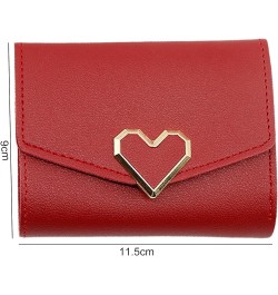 Small Wallets for Women, Coin Purse Button Closure Multifunction Pocket Three Folds Faux Leather Female Coins Clutch Bag Wome...