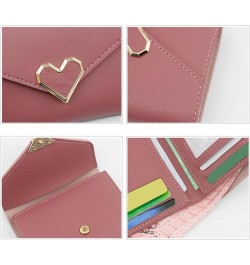 Small Wallets for Women, Coin Purse Button Closure Multifunction Pocket Three Folds Faux Leather Female Coins Clutch Bag Wome...