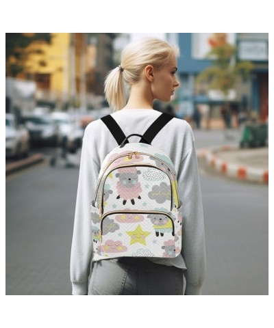 Women Backpack Sheep Cloud Starfarm Sheep Anti-Theft Travel Backpack with Luggage Belt Lightweight Handbag Lady Purse Roomy D...