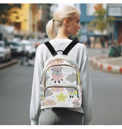 Women Backpack Sheep Cloud Starfarm Sheep Anti-Theft Travel Backpack with Luggage Belt Lightweight Handbag Lady Purse Roomy D...