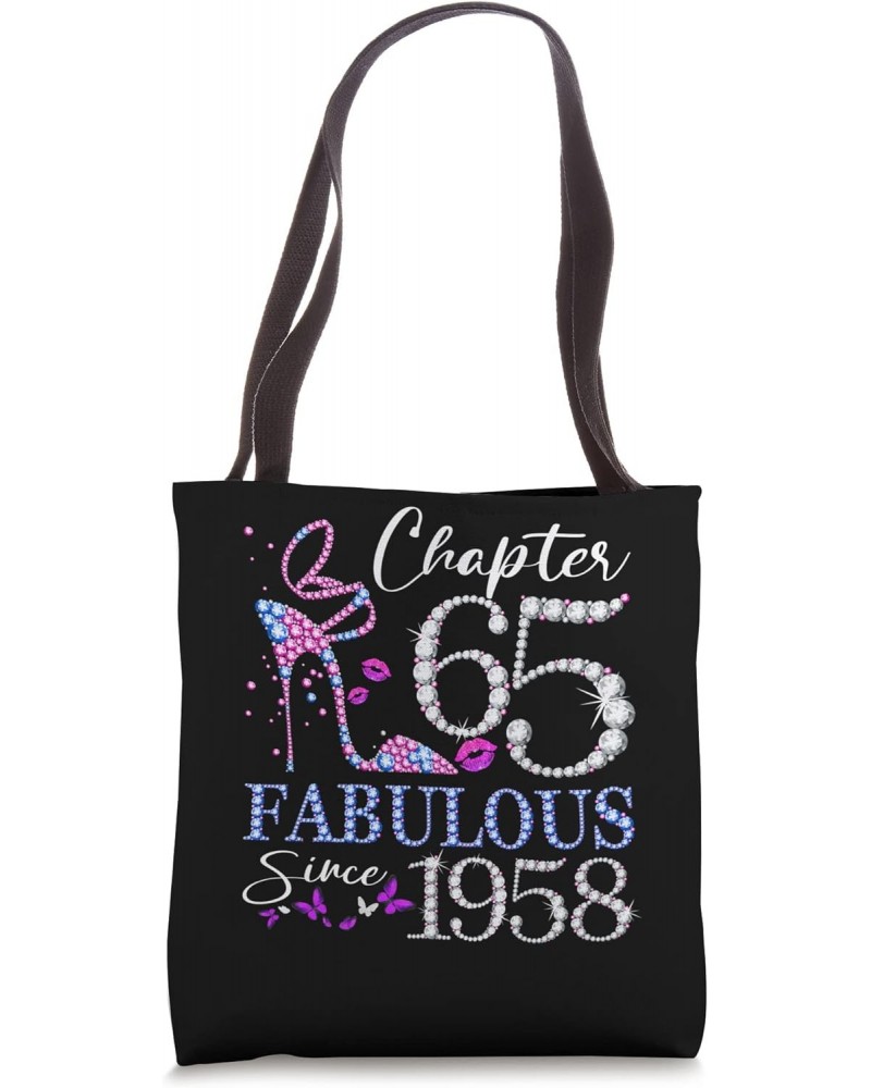 Chapter 65 Fabulous Since 1958 65th Birthday Queen Diamond Tote Bag $13.33 Totes