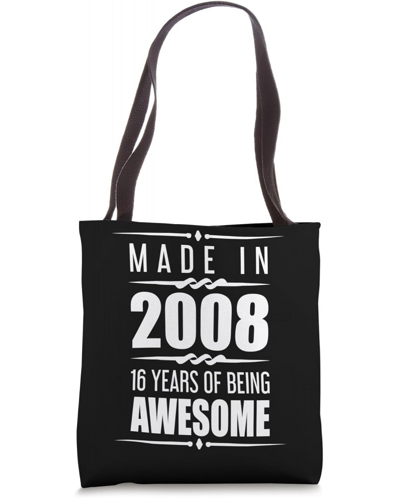 16th Birthday Boy Girl 16 Years 2008 Funny Gift Tote Bag $11.50 Totes