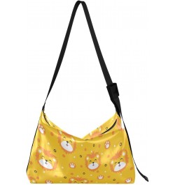 Cute Yellow Lion Boys Side Bag Crossbody Leather Womens Bags Crossbody Waterproof Bag $16.82 Hobo Bags