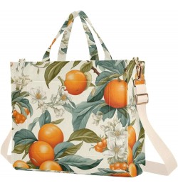 Corduroy Tote Bag for Women, Bumper Oranges Tote Bag Crossbody Hobo Handbag Shoulder Bag for Work Travel Flower 331 $16.49 Totes