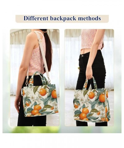 Corduroy Tote Bag for Women, Bumper Oranges Tote Bag Crossbody Hobo Handbag Shoulder Bag for Work Travel Flower 331 $16.49 Totes