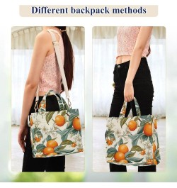 Corduroy Tote Bag for Women, Bumper Oranges Tote Bag Crossbody Hobo Handbag Shoulder Bag for Work Travel Flower 331 $16.49 Totes