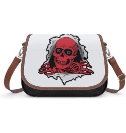 Printed Crossbody Bags Women City Leather Shoulder Bag Satchel Hobo Bags Trendy Skeleton Out Color8 $25.00 Crossbody Bags