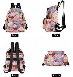 Rainbow Soccer Ball Stylish Ladies Backpack, Sturdy Women's Backpack, Womens Vacation Backpack, S Watercolor Cupcakes-4 Mediu...