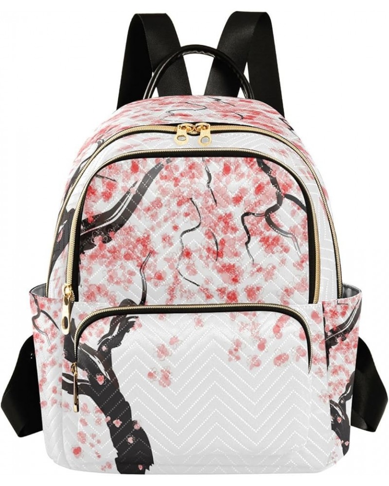 Fashion Backpack Mini Backpack Purse Casual Daily Backpack Japanese Cherry Tree Blossom for Travel for College Work Medium $2...