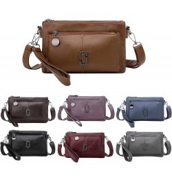 Multi Layer Small Bag Women'S Bag All Pu Leather Simple Shoulder Messenger Bag Fashion Mobile Phone Computer Black $17.04 Sho...