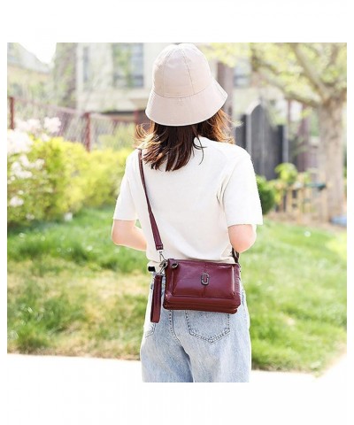 Multi Layer Small Bag Women'S Bag All Pu Leather Simple Shoulder Messenger Bag Fashion Mobile Phone Computer Black $17.04 Sho...