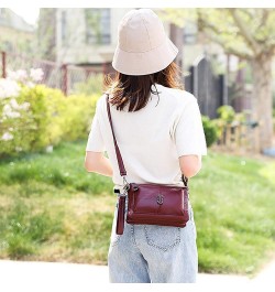 Multi Layer Small Bag Women'S Bag All Pu Leather Simple Shoulder Messenger Bag Fashion Mobile Phone Computer Black $17.04 Sho...