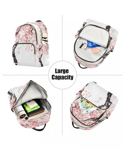 Fashion Backpack Mini Backpack Purse Casual Daily Backpack Japanese Cherry Tree Blossom for Travel for College Work Medium $2...