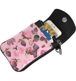 Colorful balls Small Cell Phone Purse - Handbag with Adjustable Strap for Shopping and Multifunctional Use Pretty Pink Roses ...