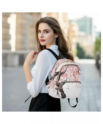 Fashion Backpack Mini Backpack Purse Casual Daily Backpack Japanese Cherry Tree Blossom for Travel for College Work Medium $2...