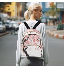 Fashion Backpack Mini Backpack Purse Casual Daily Backpack Japanese Cherry Tree Blossom for Travel for College Work Medium $2...