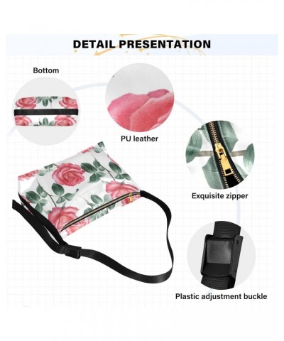 Roses Flowers Hobo Shoulder Bag for Women Men PU Leather Crossbody Bag Slouchy Tote Handbags for Traveling Shopping Working $...