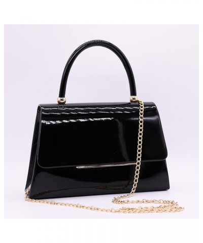 Women's Evening Bag Bridal Party Clutch Purses Cocktail Prom Handbags with Patent Leather 339 Black Patent Leather $15.80 Eve...