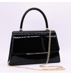 Women's Evening Bag Bridal Party Clutch Purses Cocktail Prom Handbags with Patent Leather 339 Black Patent Leather $15.80 Eve...