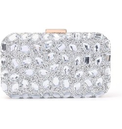 Clutch Purses For Women Crystal Evening Bag Gemstone Handbag Formal Rhinestone Purse For Wedding Party Silver $14.99 Evening ...