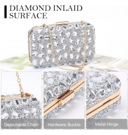 Clutch Purses For Women Crystal Evening Bag Gemstone Handbag Formal Rhinestone Purse For Wedding Party Silver $14.99 Evening ...