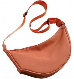 Nylon Crossbody Bag Women's 2023 Dumpling Bag Lightweight Small Shoulder Bag Underarm Bag Simple Canvas Bag Orange $10.71 Sho...