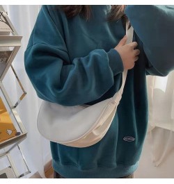 Nylon Crossbody Bag Women's 2023 Dumpling Bag Lightweight Small Shoulder Bag Underarm Bag Simple Canvas Bag Orange $10.71 Sho...