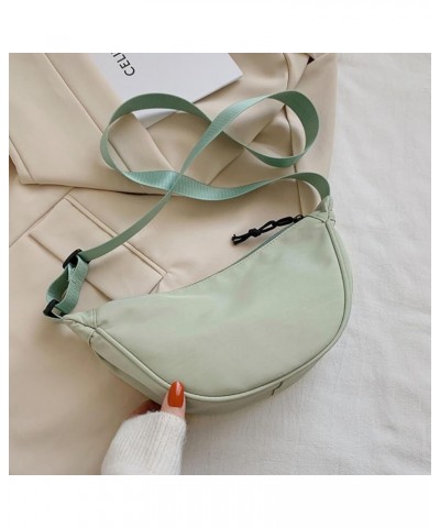 Nylon Crossbody Bag Women's 2023 Dumpling Bag Lightweight Small Shoulder Bag Underarm Bag Simple Canvas Bag Orange $10.71 Sho...