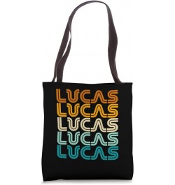 First Name Lucas Vintage Retro Sunset Style Tote Bag $13.24 Totes