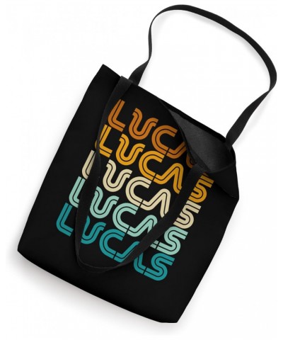 First Name Lucas Vintage Retro Sunset Style Tote Bag $13.24 Totes