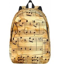 Music Note Print Print Casual Double Shoulder Daypack,Anti-Theft Travel Canvas Backpack For Men And Women Black Small $23.05 ...