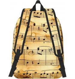 Music Note Print Print Casual Double Shoulder Daypack,Anti-Theft Travel Canvas Backpack For Men And Women Black Small $23.05 ...