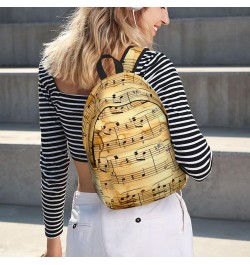 Music Note Print Print Casual Double Shoulder Daypack,Anti-Theft Travel Canvas Backpack For Men And Women Black Small $23.05 ...