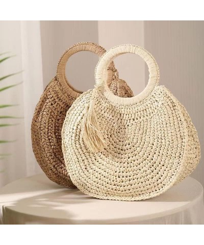 Straw Bag for Women Crossbody Beach Tote Black Clutch Shoulder Bags Summer Travel Handbag Female Bag Purse Women (Color : N) ...