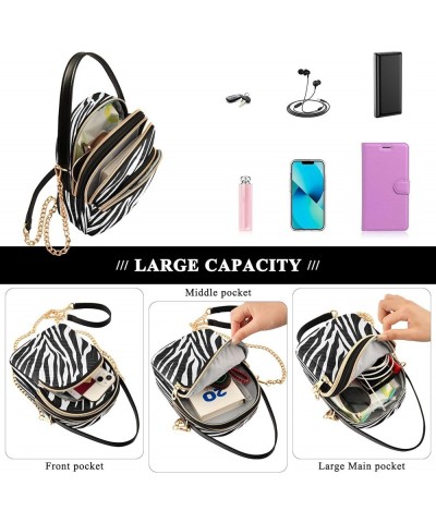 Crossbody Bags For Women Crossbody Bag Leather Chain Strap Multi Zipper Pockets Phone Purses Handbag Shoulder Bag Color 17 $1...