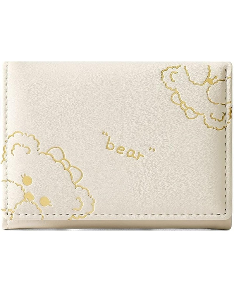 Cute Bear Women Small Fashion Purse Multi Card ID Bag Ladies Wallet Clutch Bag Girl Purse (Light Blue, One Size) Beige One Si...